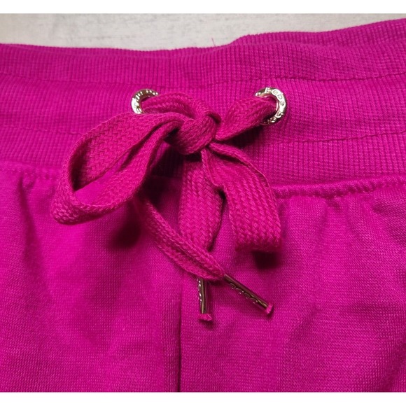 BEBE SPORT Women Plus Size 2X Festival Fuschia Nailhead Jogger Sweatpants NEW - Picture 7 of 16